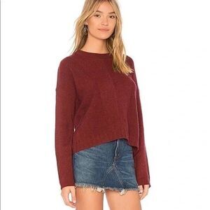 Rails Oxblood Red Wool Cashmere Pullover Joanna Sweater